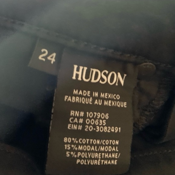 HUDSON BLACK NICO MID-RISE SUPER SKINNY JEANS SIZE 24 - Picture 10 of 12